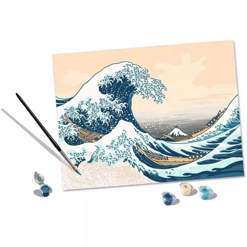Conjunto de pintura Ravensburger CreArt ART Collection A Grande Onda Hokusai 23690 — Conjunto artístico de pintar por números