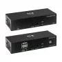 Eaton Tripp Lite Series Kit extensor USB-C para HDMI sobre Cat6 com suporte KVM, 4K 60Hz, 4:4:4, transmissor/receptor, USB, PoC, HDCP 2.2, até 70 m, TAA - Extensão para vídeo