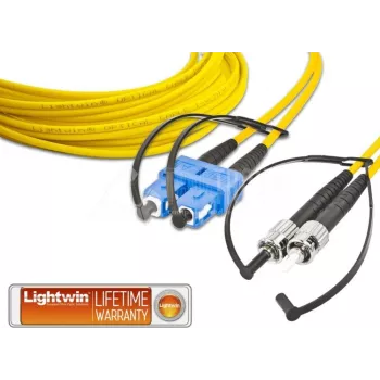 Lightwin LDP-09 SC-ST 1.0 Cabo de fibra ótica 1 m LSOH OS2 2x SC 2x ST amarelo (LDP-09 SC-ST 1.0)