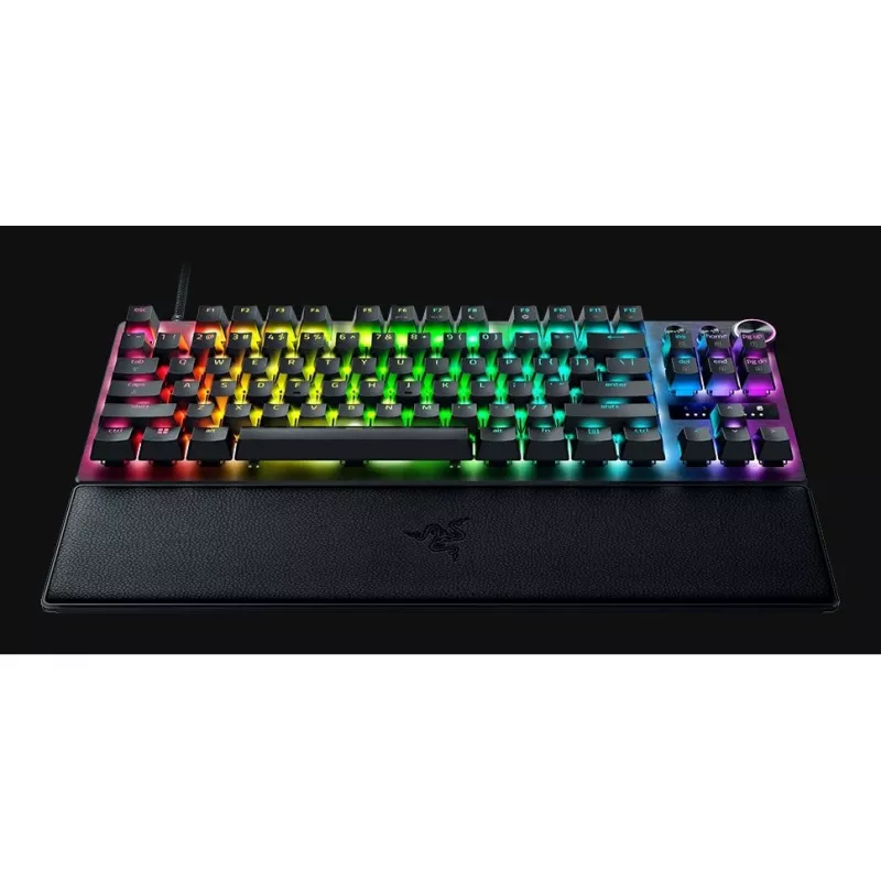 Razer Huntsman V3 Pro Tenkeyless RZ03-05520400-R3G1 teclado gaming, 8 kHz, interruptores Razer Analog Optical Gen 2, disposição alemã (ISO DE), preto