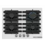 Placa a gás de encastrar Bosch PPP6A2I40, 4 zonas, grelhas em ferro fundido, preta, 590×520×54 mm, controlo por botão rotativo