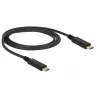 Cabo USB DeLOCK 83661 USB 3.2 Gen 2 1 m USB-C preto