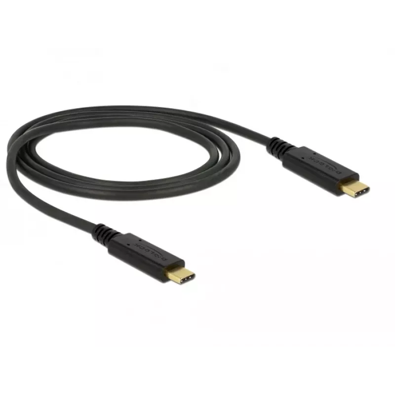 Cabo USB DeLOCK 83661 USB 3.2 Gen 2 1 m USB-C preto
