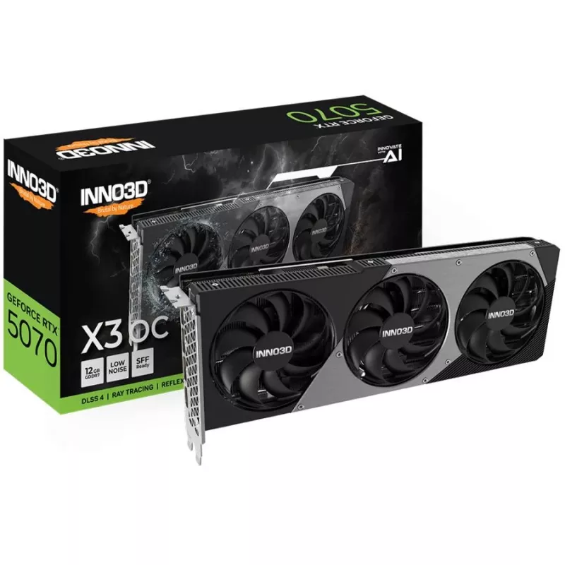 Placa gráfica INNO3D GeForce RTX 5070 X3 OC 12GB GDDR7