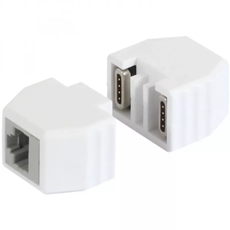 Acoplador RJ45 ALLNET TP-TP CAT6A 8 pinos magnético compatível com PoE 10G