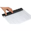 WEDO Business 67 9401 furador de bolso, 4 furos, capacidade de perfuração 3 mm, plástico com calha metálica, preto