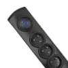 Proteção contra sobretensões Qoltec 50113 preto 8 saídas AC 230 V 1,8 m