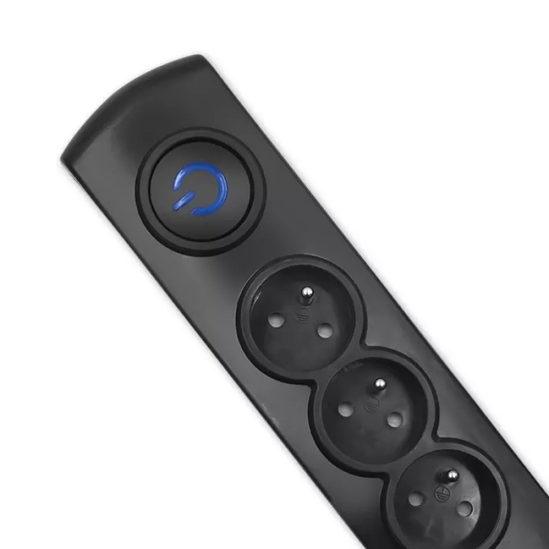 Proteção contra sobretensões Qoltec 50113 preto 8 saídas AC 230 V 1,8 m