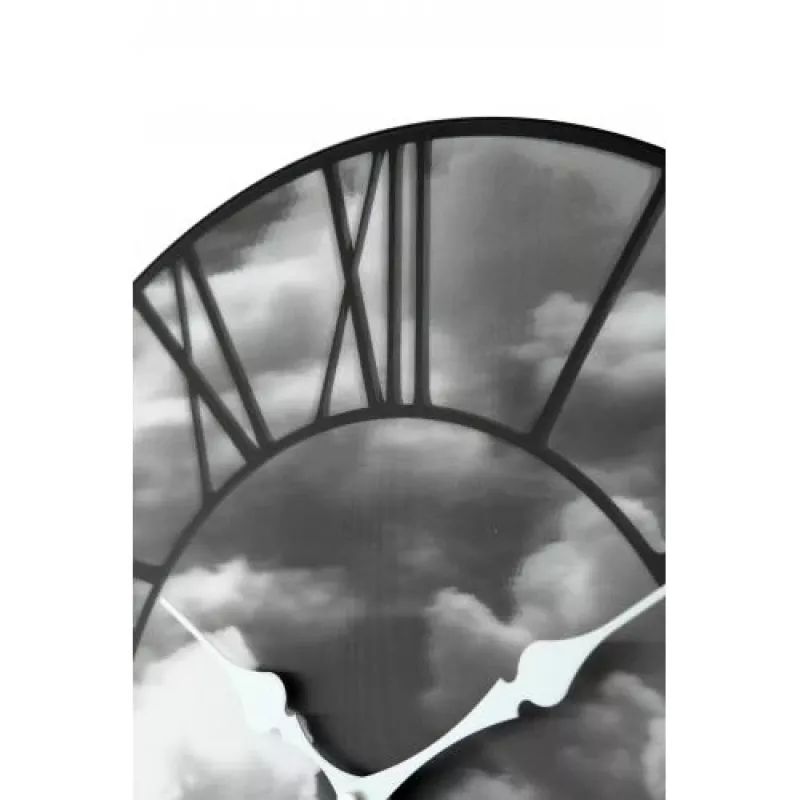 NeXtime Relógio 3037 Clouds, Ø39 cm, parede, preto