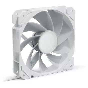 Ventoinha de caixa Sharkoon SHARK Mirror RGB PWM REVERSE 120 mm Branco, 500–1500 U/min, 99,52 m³/h, FDB
