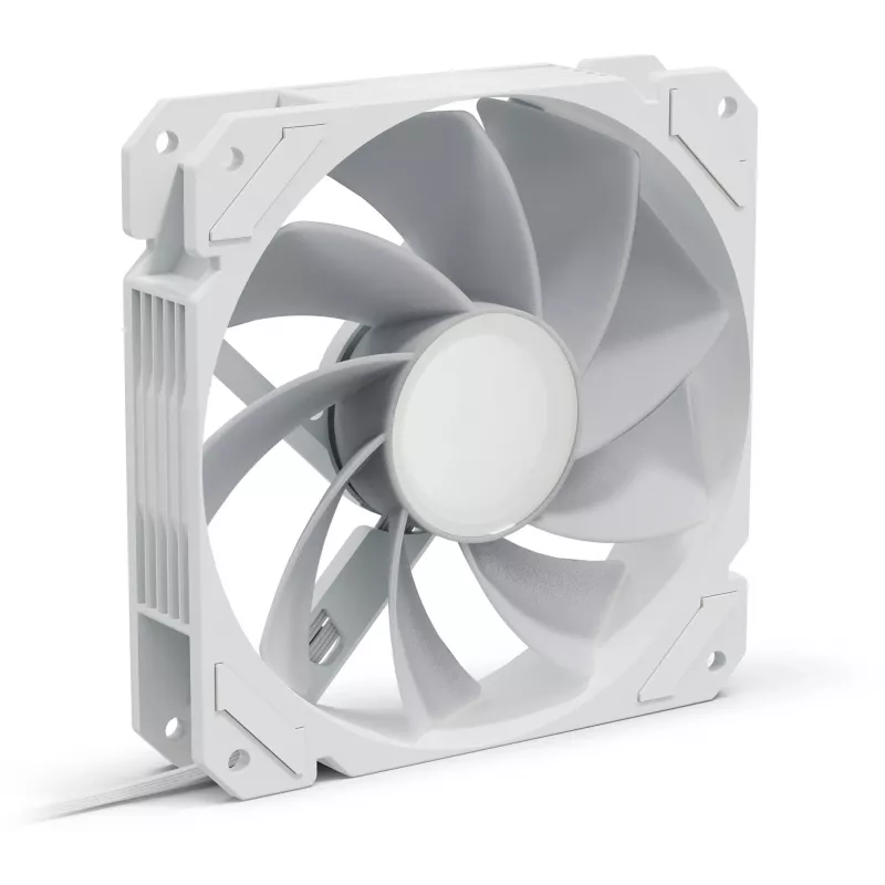 Ventoinha de caixa Sharkoon SHARK Mirror RGB PWM REVERSE 120 mm Branco, 500–1500 U/min, 99,52 m³/h, FDB