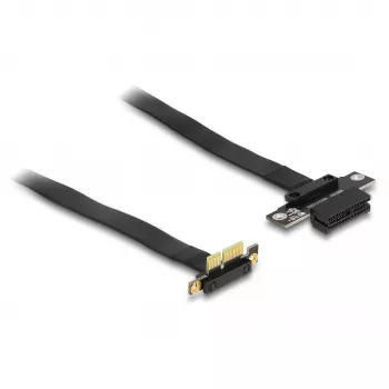 Placa riser DeLOCK PCI Express x1 macho 90° angular para slot x1 com cabo 30 cm