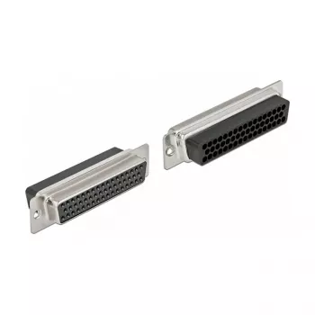 Conector de cabo DeLOCK 66723 D-Sub HD 50 pinos preto prateado