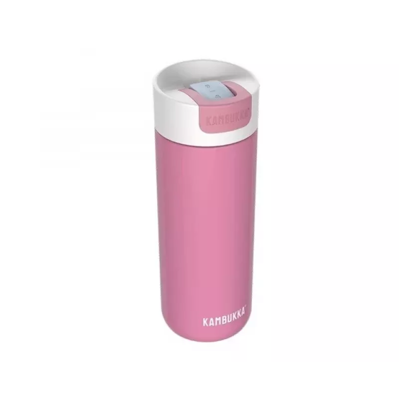 Caneca térmica Kambukka 500 ml aço inoxidável BE0111-02028, isolamento a vácuo, à prova de fugas, tampa Snapclean, rosa