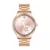 Smartwatch Colmi L28 com caixa dourada e bracelete de aço inoxidável dourada