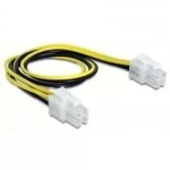 Cabo de alimentação DeLOCK 65604 preto amarelo 0,3 m