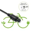 Carregador para bicicleta elétrica QOLTEC 36V–42V 2A com ficha GX12 de 3 pinos