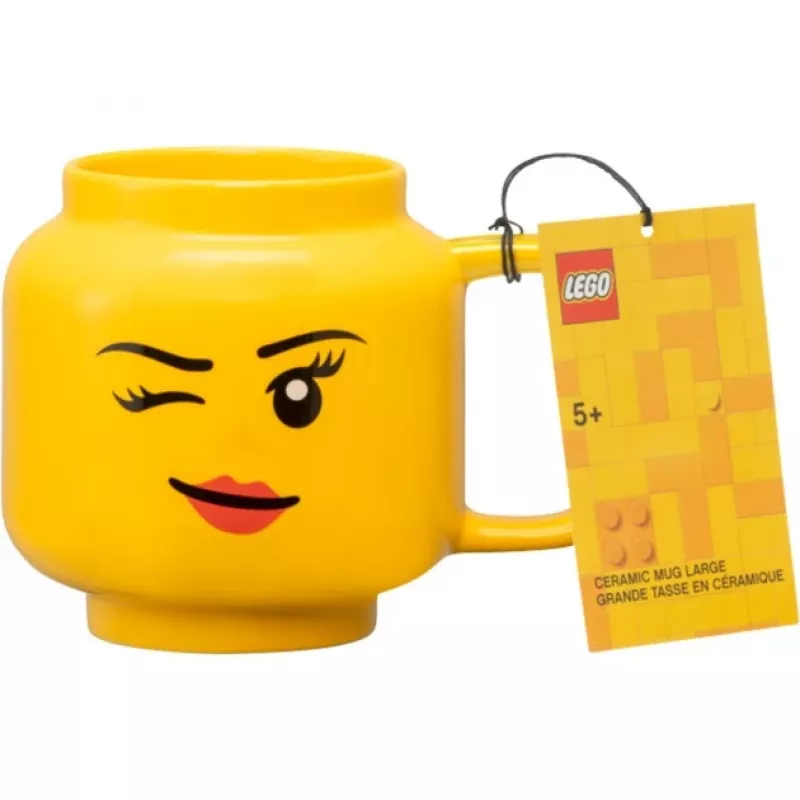 Caneca de cerâmica LEGO Winking Girl, grande