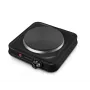 Placa de cozinha fechada ESPERANZA ST. HELENS 1 zona, botão rotativo, 1×1000 W, 15,5 cm, bancada, preto