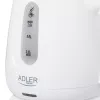 Chaleira elétrica Adler AD 1373 – capacidade de 1 L, 850 W, branca, base de 360°, polipropileno