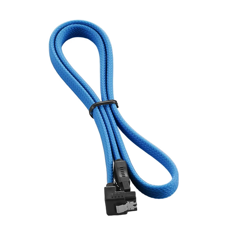 CableMod ModMesh - cabo SATA - Serial ATA 150/300/600 - SATA (W) angular para SATA (W) - 60cm - azul-claro (CM-CAB-RSAT-N60KLB-R)