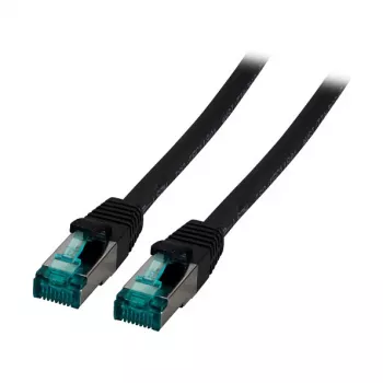 Cabo de patch RJ45 EFB-Elektronik Cat.6A S/FTP LSZH preto 0,25 m Fabricante: EFB Elektronik (MK6001.0,25B)