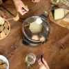 Conjunto de fondue Taurus FF2 2 L para 8 pessoas, caixa de aço inoxidável, 1000 W, 230 V, preto/prateado