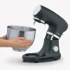 Robot de cozinha Severin KM 3898 1000 W 5,5 L preto aço escovado prateado
