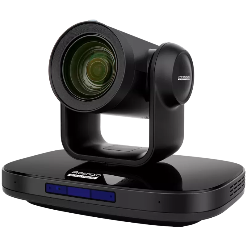 Câmara de videoconferência 4K PTZ Prestigio Alpha — 4K UHD, 8,4 MP, PTZ, IA, PoE, HDMI 2.0/USB 3.0/RJ45/3G-SDI (sem microfone)