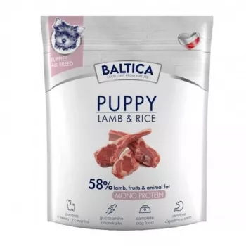 BALTICA Nutraceutic Hypoallergenic Puppy Monoprotein borrego com arroz comida seca para cães 1 kg