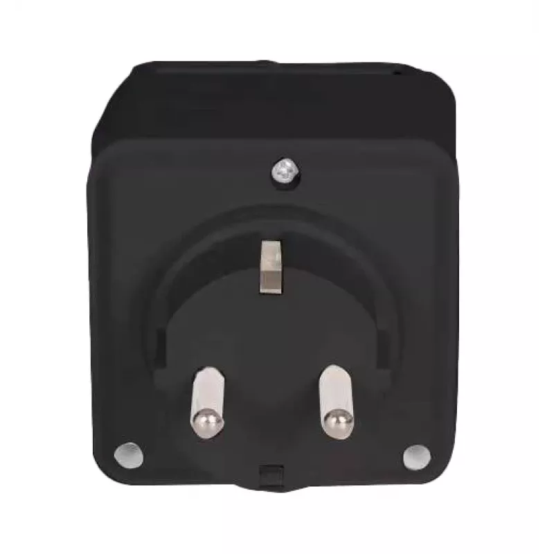 Tomada inteligente Denver PLO-108 preta exterior IP44 com fios sem fios
