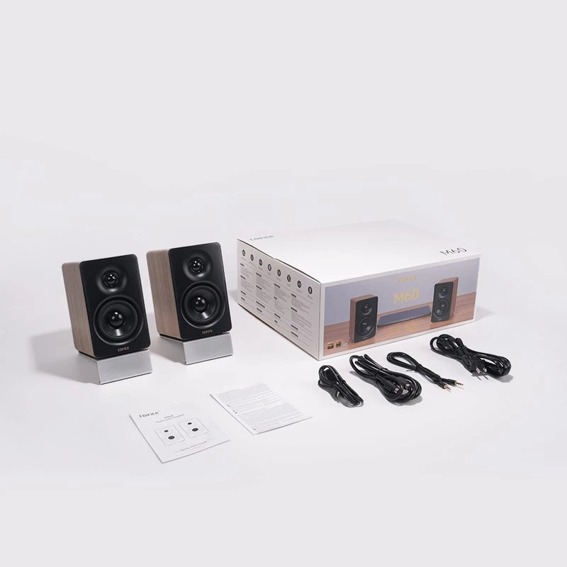Edifier M60 preto, madeira com fios e sem fios 66 W