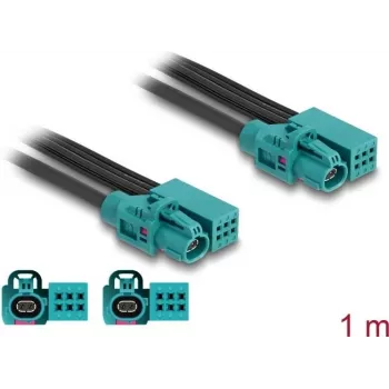 Cabo DeLOCK HDMTD Z conector fêmea single + Powerpin para HDMTD Z conector fêmea single + Powerpin 1 m