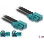 Cabo DeLOCK HDMTD Z conector fêmea single + Powerpin para HDMTD Z conector fêmea single + Powerpin 1 m