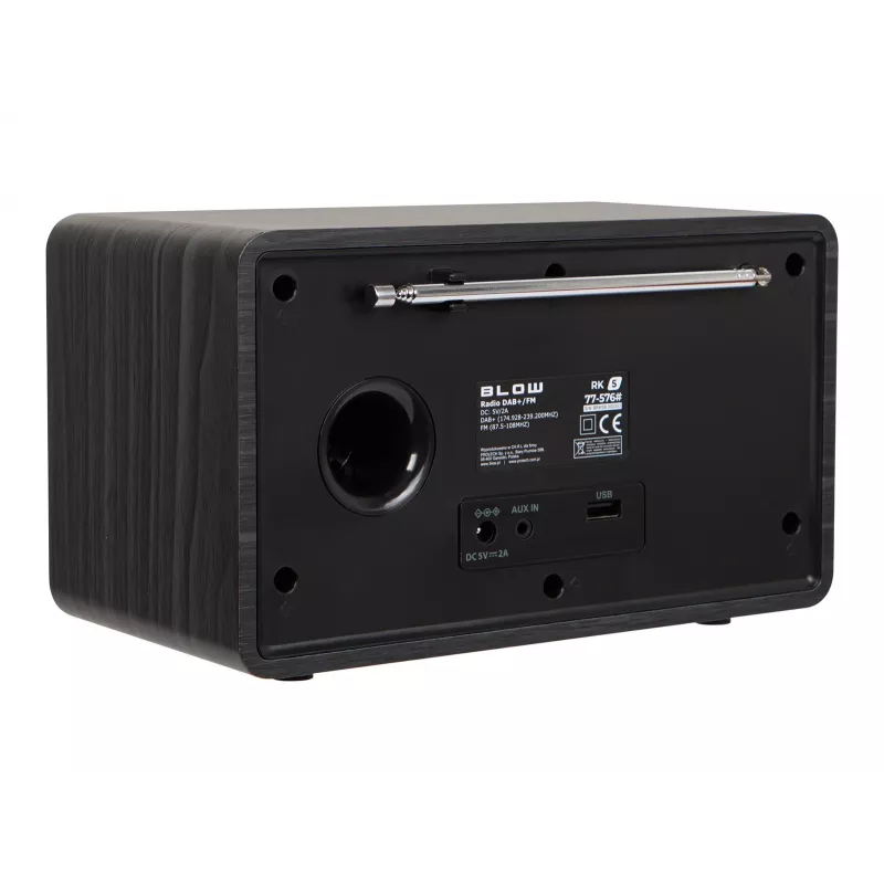 Rádio de cozinha BLOW RK5 FM/DAB+ com Bluetooth, preto