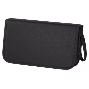 Bolsa Hama em nylon 104 CDs, 104 discos, preto, nylon