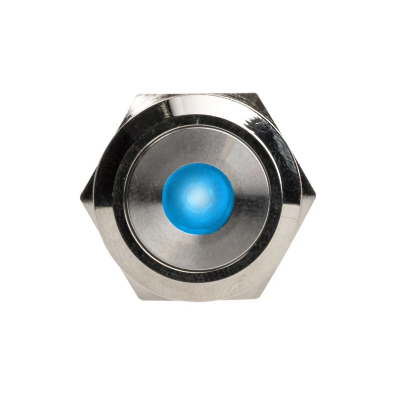Botão de pressão DimasTech botão antivandalismo 22mm Silverline Dot RGB PD215, 22 mm