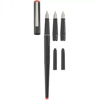 Caneta esferográfica + caneta de tinta permanente Herlitz 8623001 preto 5 unid.