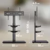 Base de TV ONKRON TS5550-B para 32–65 polegadas (81,3–165,1 cm), carga máx. 30 kg, VESA 100x100–600x400, altura 880–1080 mm, orientável ±25°