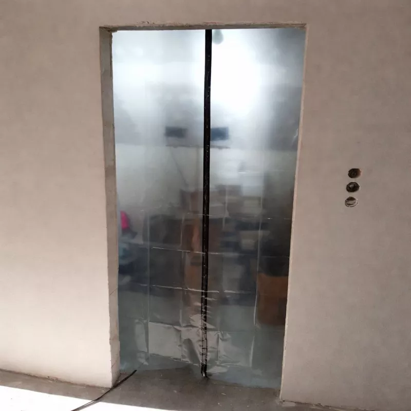 Porta de proteção contra poeira para renovação, cortina de poeira 220X110 reta