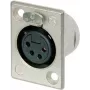 Neutrik NTR-NC4FP1 - -30 - 80 °C - preto - prateado - UL 94 HB - IEC 61076-2-103 - IP 40 - IEC 68-2-20 (NC4FP1)