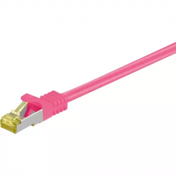 Cabo de rede Goobay RJ-45 CAT7 3 m magenta S/FTP