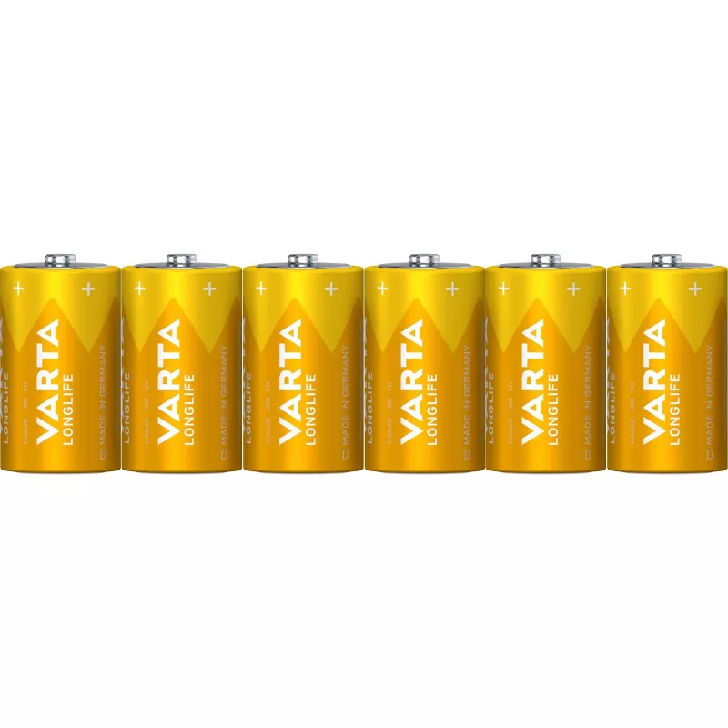 Pilha descartável Varta Longlife Extra D 6x