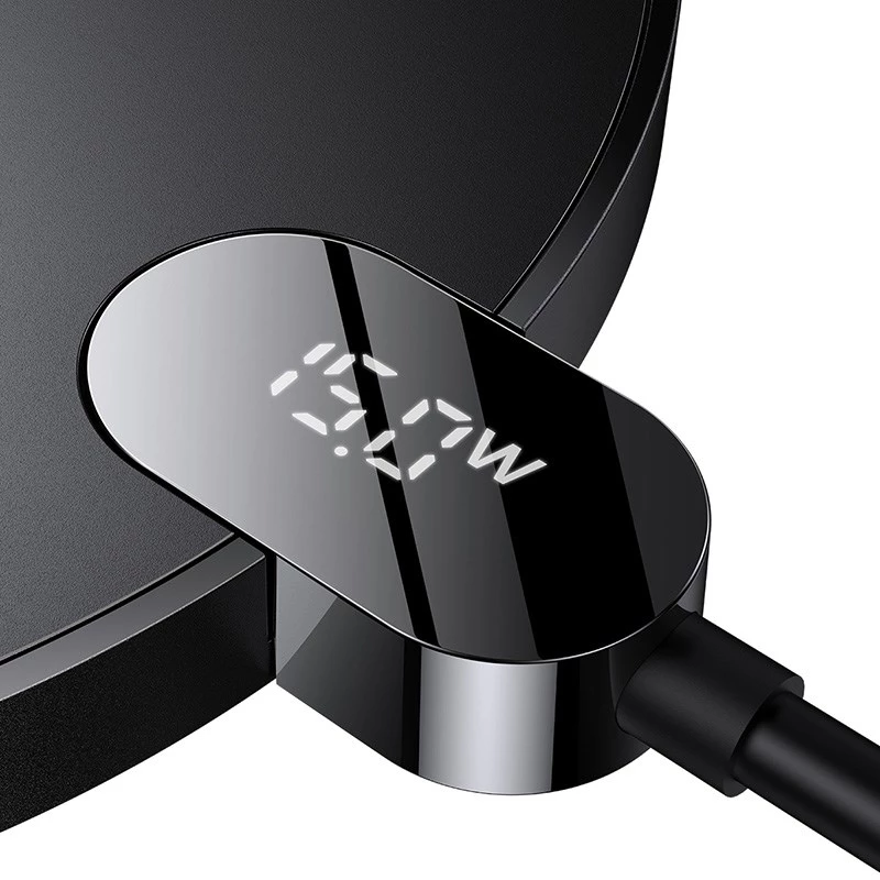 Carregador Baseus CCED000001 para dispositivos móveis auscultadores, smartphone preto USB carregamento sem fios para interior