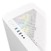 Caixa Micro-ATX Montech AIR 100 ARGB com quatro ventoinhas ARGB pré-instaladas, design ultra-minimalista, painel frontal em malha fina, elevado fluxo de ar, lateral única