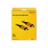 DeLOCK - cabo HDMI - HDMI (M) para HDMI (M) - 50 cm - isolamento triplo - preto, dourado - suporte 8K