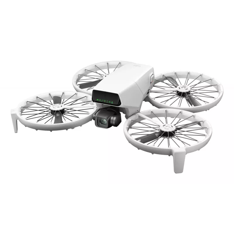 Drone DJI Flip com 4 rotores, câmara de 48 MP, vídeo 3840×2160, bateria 3110 mAh, preto/branco
