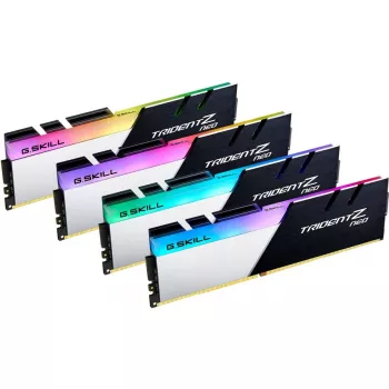 DIMM 32 GB DDR4-3600 (4x 8 GB) Quad-Kit, memória RAM F4-3600C16Q-32GTZNC, Trident Z Neo, INTEL XMP