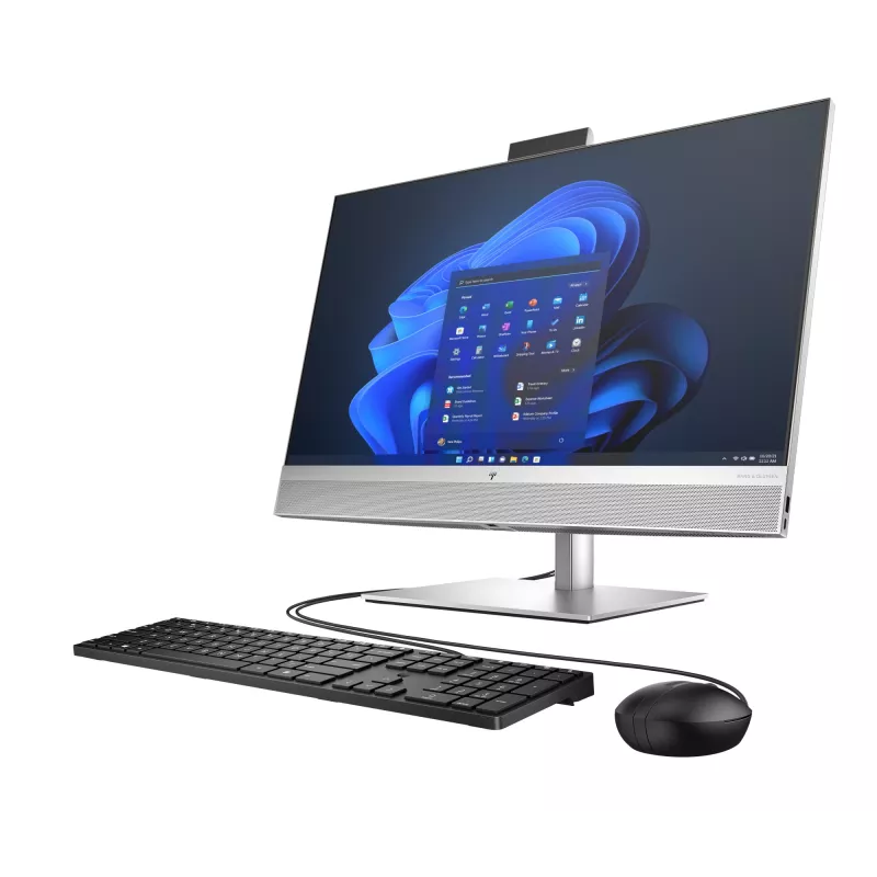 HP Elite 870 G9 AIO All-in-One - i5-14500, 16 GB, 512 GB SSD, WLAN, 27 polegadas QHD, antirreflexo, altura ajustável, rato USB, Windows 11 Pro, 3 anos