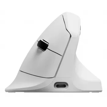 Rato mecânico Keychron M5 8K branco (M5-A24) com fios/sem fios, design compacto